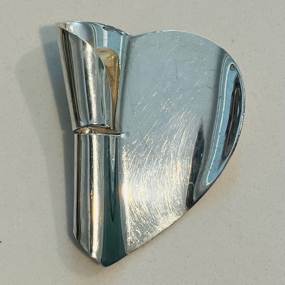 Vintage GFMW Great Falls Metal Works Sterling Silver 925 Heart Pin Brooch